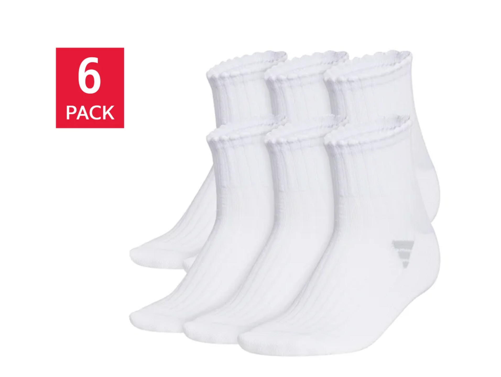 ADIDAS Women's Quarter Sock, (6 Pairs)